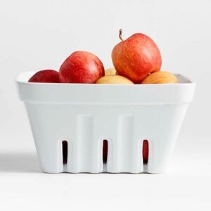 Crate & Barrel Extra Large White Berry Basket